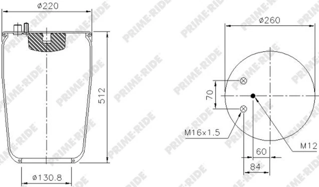 PRIME-RIDE Federbalg, Luftfederung Value Range 1R10-702