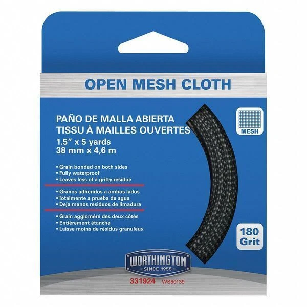ZORO SELECT Sanding Cloth, 1-1/2" W, 1-1/2 ft. L 85319
