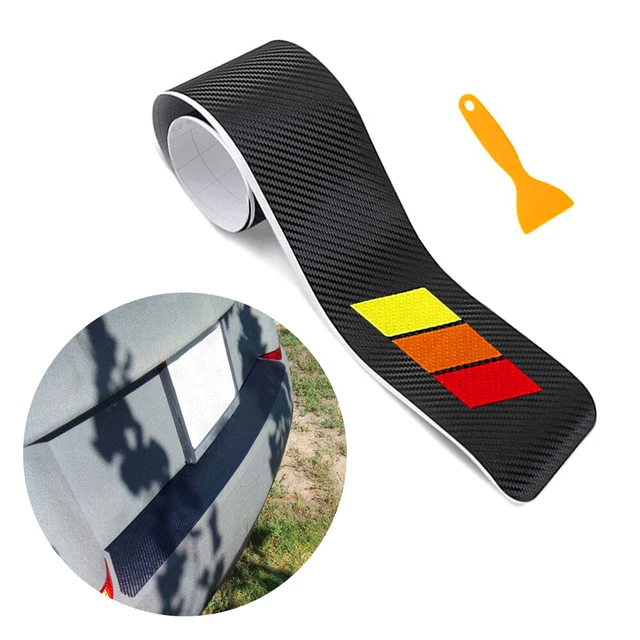 Car Rear Protector Guard Bumper Sticker Cover Plate Sill Trunk Decal 4D Carbon A