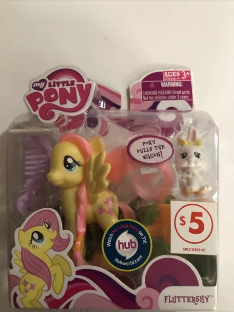 2010 My Little Pony Fluttershy With Rabbit Comb And Wagon Nip Mlp