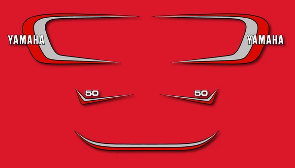 YAMAHA RD 50 1980 - Kit carrosserie Sticker decals - RD50 Red EUR 48,00 ...