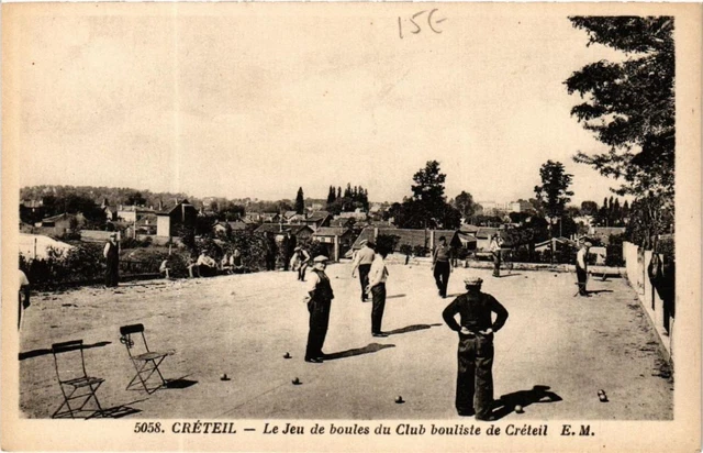 CPA AK CRETEIL Le Jeu de boules du Club bouliste de Creteil (600418)