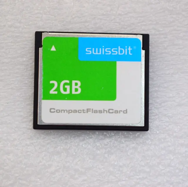 1x SWISSBIT 2 GB COMPACT FLASH CARD SFCF2046H4BK1SA-C-QT-553-SMA