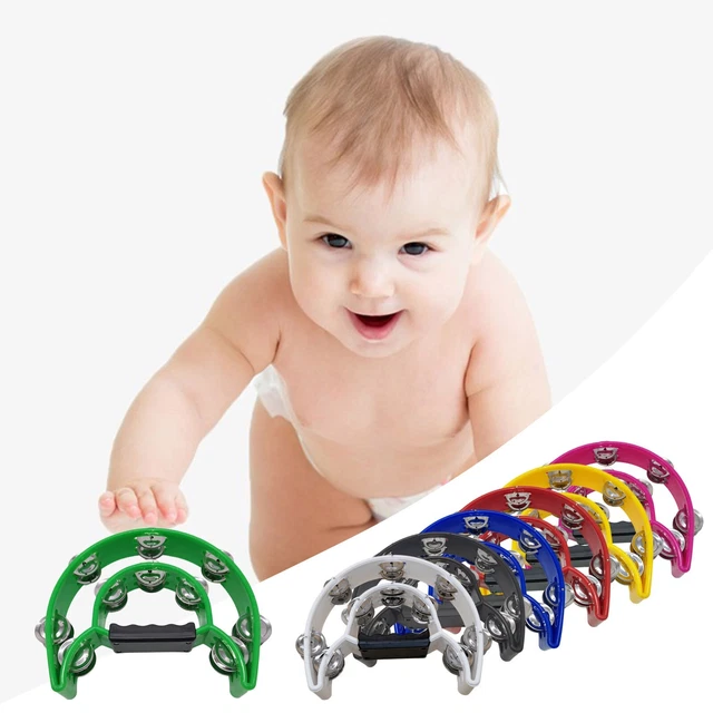 Children Percussion Toy Musical Instrument Hand Ring Sand Hammer Tambourine Gift