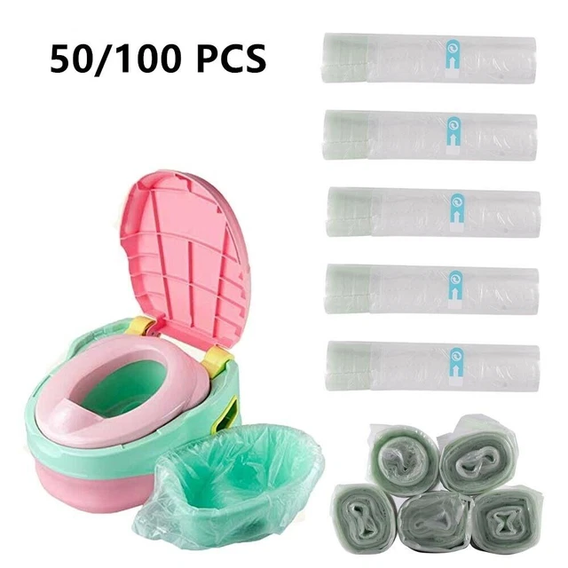 Density Polythene Plastic Disposable Toilet Seat Bin Bags Travel Potty Liners
