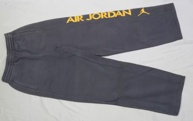 Nike Air Jordan Boys Fleece Sweatpants Gray Large 152-158 Cm 12-13 Yrs Vtg