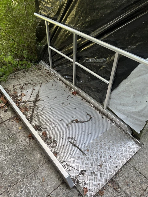 Alu Rampe für Rollstuhl