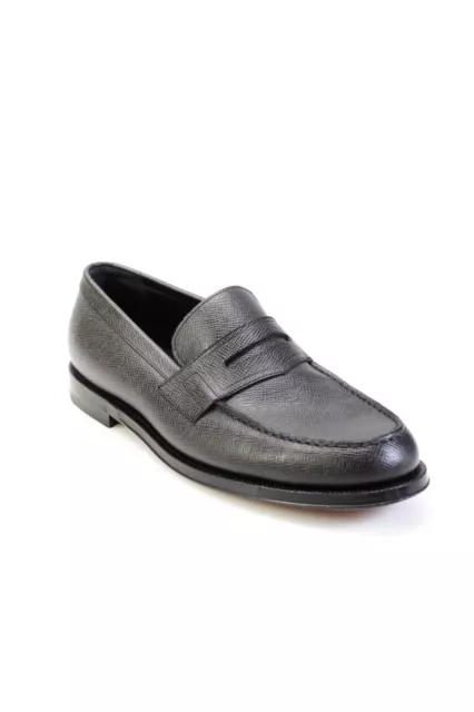 Louis Vuitton Mens UK6.5 US7.5 Black Leather Loafer Driving Shoes 861533