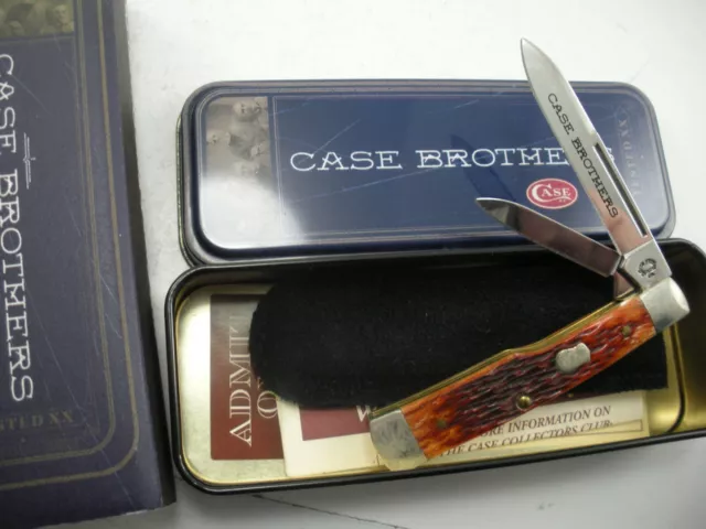 Case Small Chestnut Gunstock Knife Never Used In Box # 6215 Ss