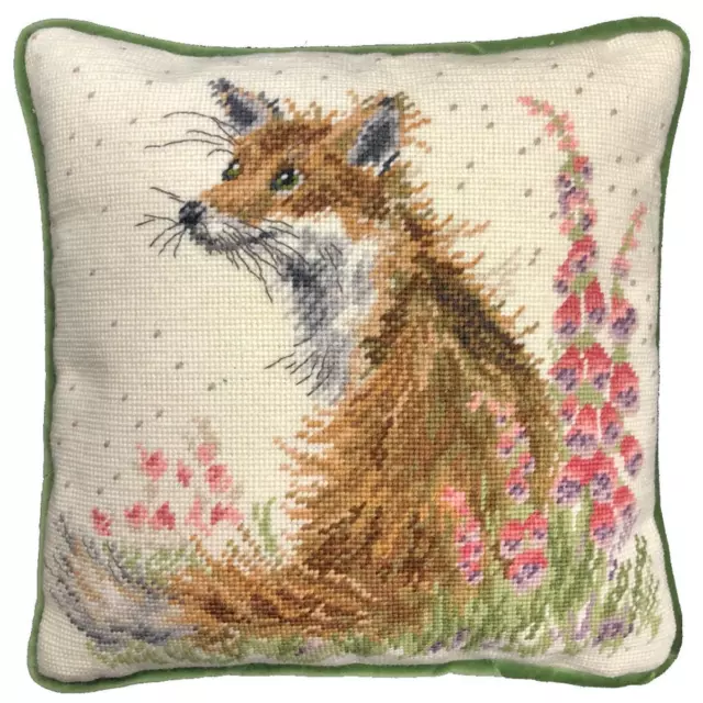 Bothy Threads stamped Tapestry Cushion Stitch Kit "Amongst The Foxgloves", 36x36