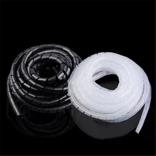 5M 6mm Cable Wrap Tidy Hide Binding Wire Management PC Home Office