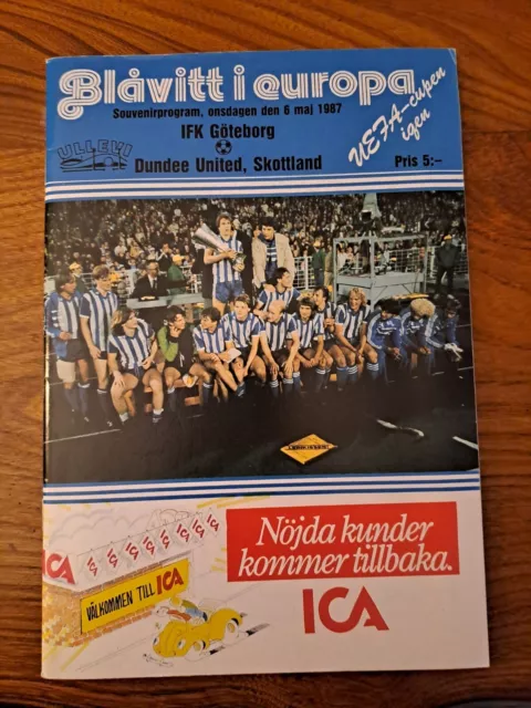 Göteborg V Dundee United UEFA Cup Final 1987