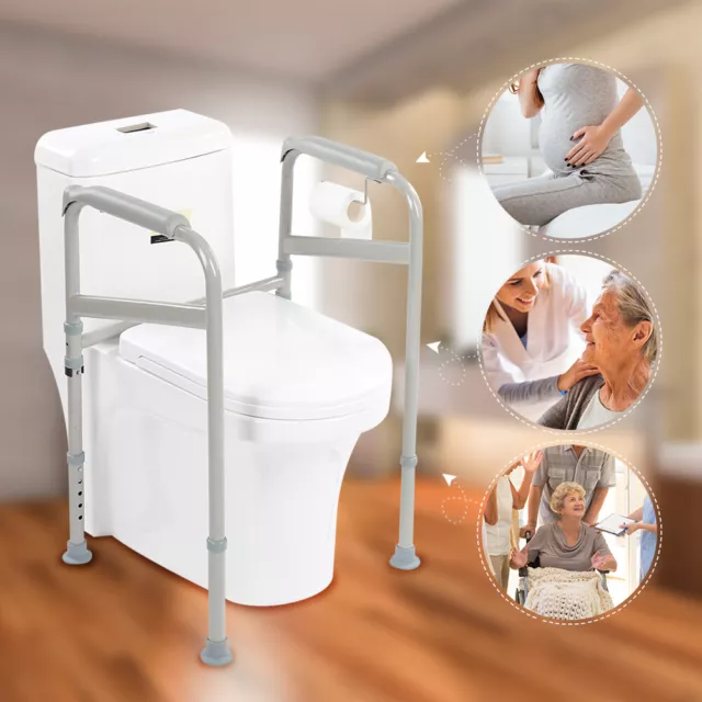 Toilet Safety Support Bar Hand Rail Bathroom Seat Frame Medical Handicap Disabed 2