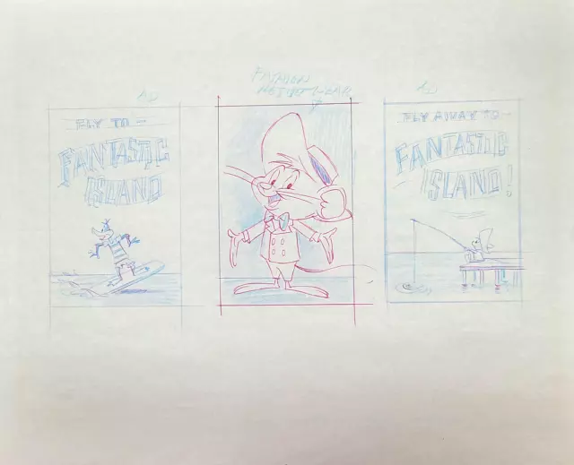 WARNER BROS LOONEY TUNES SPEEDY GONZALES ORIGINAL 1962 PRODUCTION DRAWING