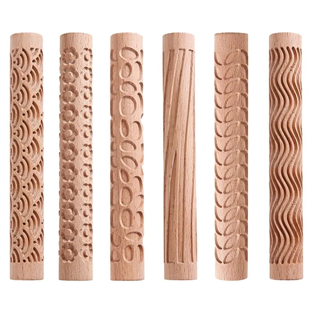Lot De 9 Rouleaux De Modelage Céramique Ovales - Outils Texture Argile - Résine Grise - Pour Sculpture, Artisanat, Projets Créatifs