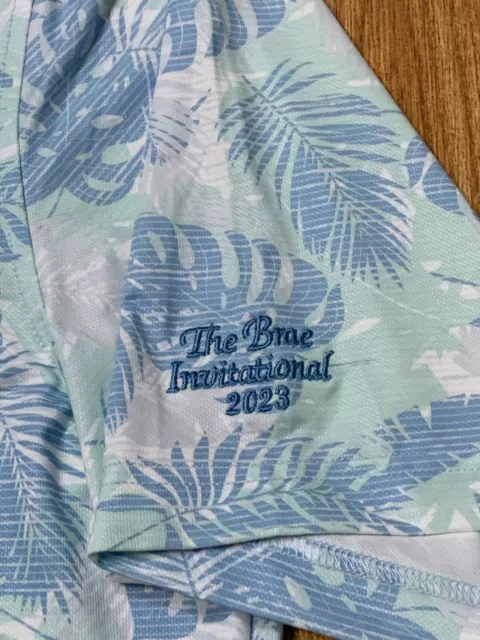 STRAIGHT DOWN POLO Shirt Men’s 2XL Blue Beach Floral Hawaiian Golf ...