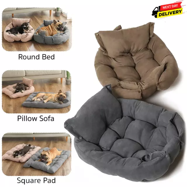 Luxury Multifunctional Large Dog Cat Comfy Bed Washable Mattress Cushion Pets UK