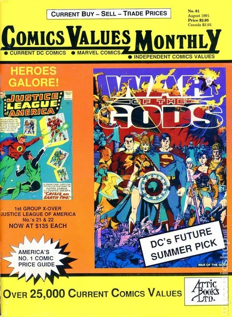 Comics Values Monthly #61 VG 1991 Stock Image Low Grade