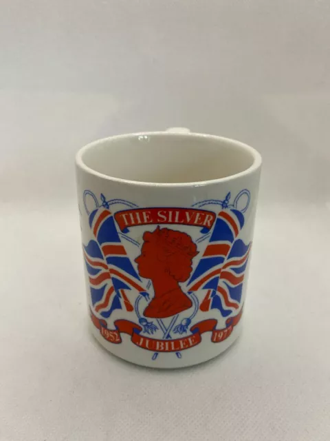 Vintage Adams Pottery Queen Elizabeth II 1977 Silver Jubilee Commemorative Mug