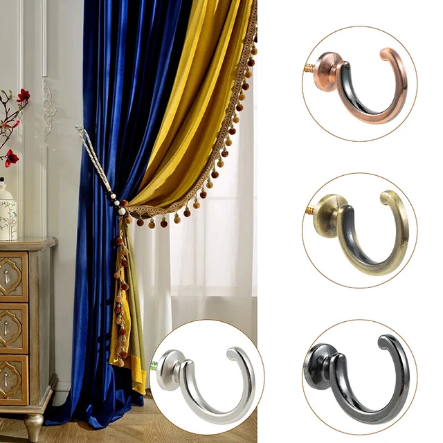 4 Pack Curtain Holdbacks Tie Backs Buckle Curtain Curtain Clips Rope Strap Decor