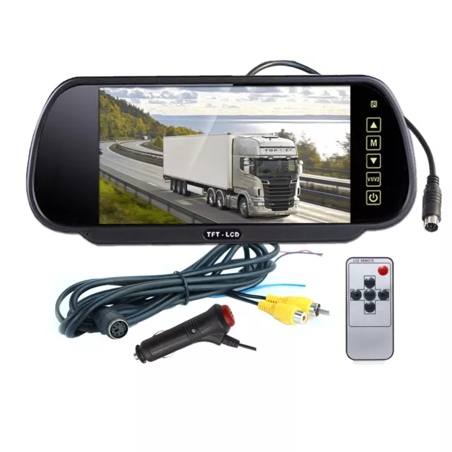 7" Car TFT LCD Mirror Monitor for Reverse Car Rear View Backup Camera Parking