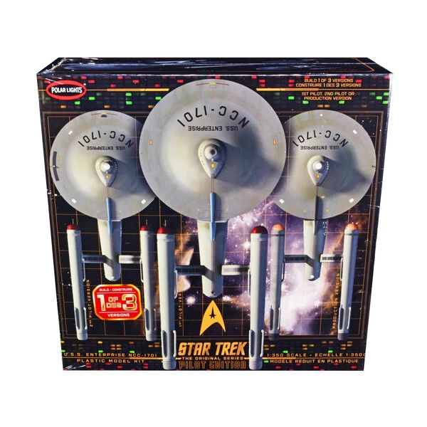 SKILL 2 MODEL Kit U.S.S. Enterprise NCC1701 Pilot Edition Star Trek 3