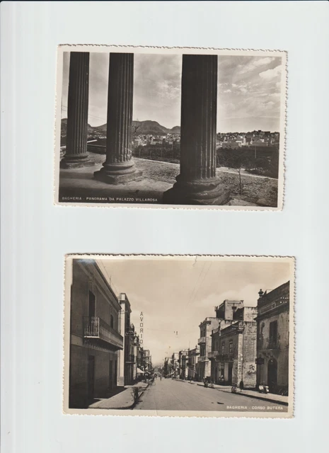 Bagheria - Palermo - 2 cartoline viaggiate anni '50