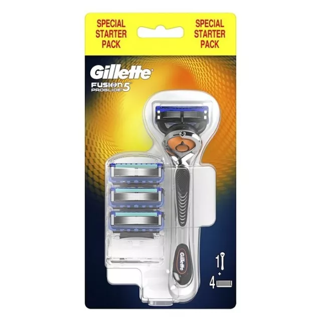 Gillette Fusion 5 Proglide 4 Klingen und 1 Rasierer Flexball Original NEU