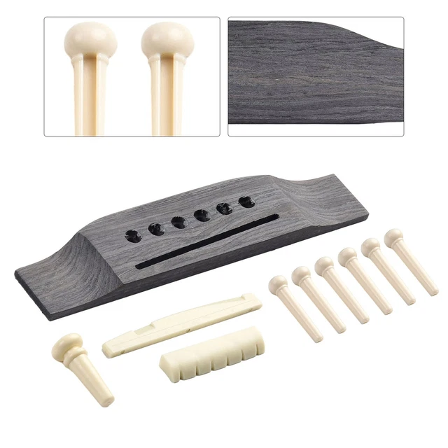 Pont De Selle Pour Guitare Dobro - 2 Pièces En érable Et ébène, Remplacement Accessoire - 7