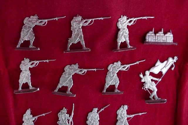 22 Soldats D'étain - Infanterie De Ligne Premier Empire, échelle 1:50 (35mm), à Peindre
