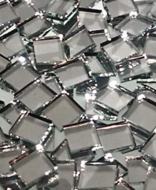 Mosaic Glass: MIRROR TILES 5 ounce Pack (100+ New Hand Cut Pieces)