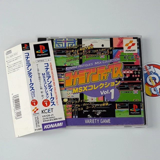 Konami Antiques Msx Collection Vol.1 + Spin.card PS1 Japan Ver. PLAYSTATION