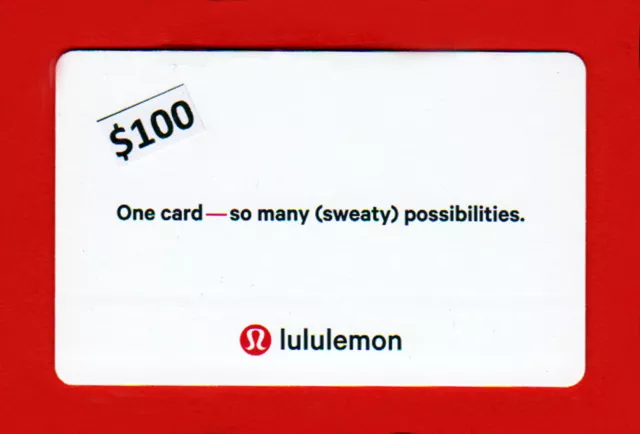 Lululemon Gift Card *** $100 Dollar Total Value  *** No Expiration Date