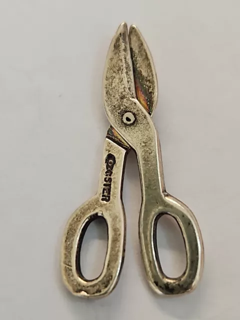 Sterling Silver Charm MOVEABLE 3D Scissors GREAT DESIGN! VINTAGE! 2