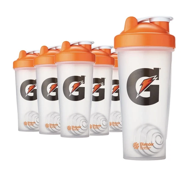 Lote de 6 - Botella licuadora GATORADE 28 onzas con bola licuadora libre de BPA