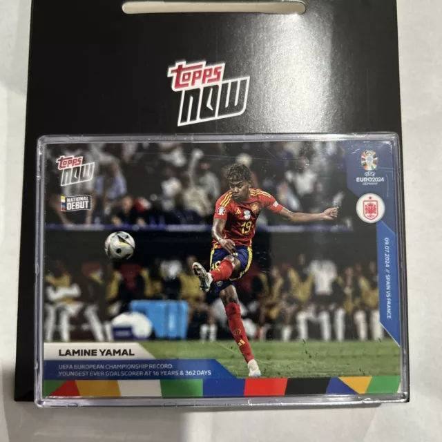 CARTA LAMINE YAMAL UEFA Euro Championship Record EURO 2024 TOPPS ORA