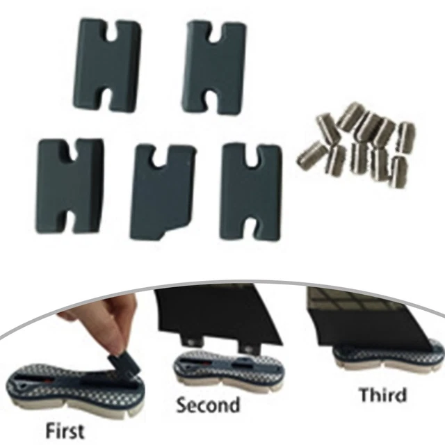 Jeu De 3 Ailerons De Surf Pour Longboard - Propulseurs FCS - Nylon Noir