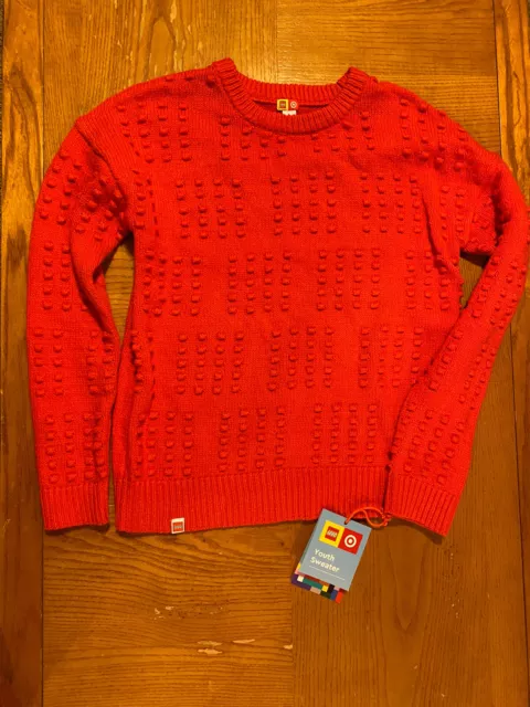 LEGO x Target Exclusive Youth Red Block Sweater Size Large NWT 2