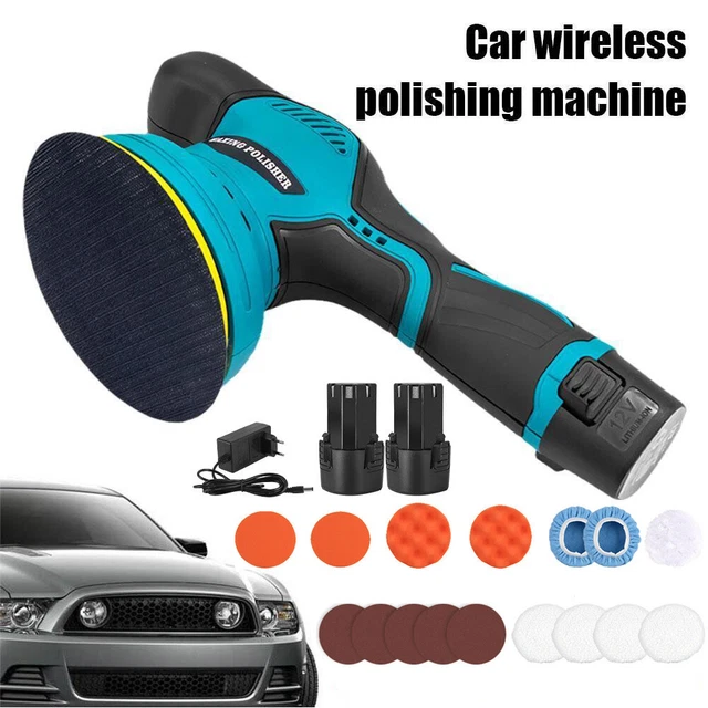 Car Polisher Buffer Machine Cordless with 2PCS Battery Dual Action Polishing