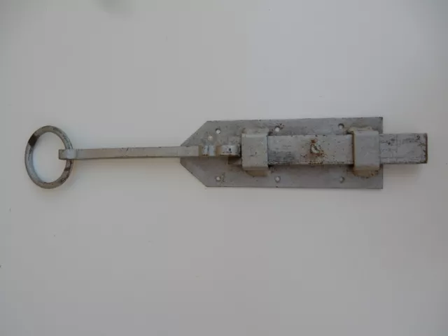 1950s security slip bolt  SECURITY SOLUTION !  IDEAL LOOK FOR GARAGE STORM DOOR