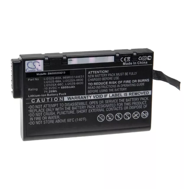 Batterie 6600mAh pour Rohde & Schwarz EB200, Philips Goldway G50 / G80