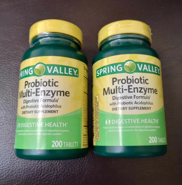 SPRING VALLEY PROBIOTIC MultiEnzyme Digestive Formula Tablets, 400