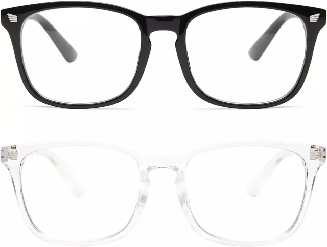 2 Lentes Anteojos Para Computadora TV Unisex   Gafas De Bloqueo De Luz Azul