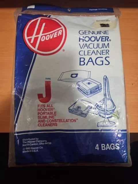 4 Bags Genuine Hoover Type J Vacuum Cleaner Style 4010010J OEM Slimline Vac