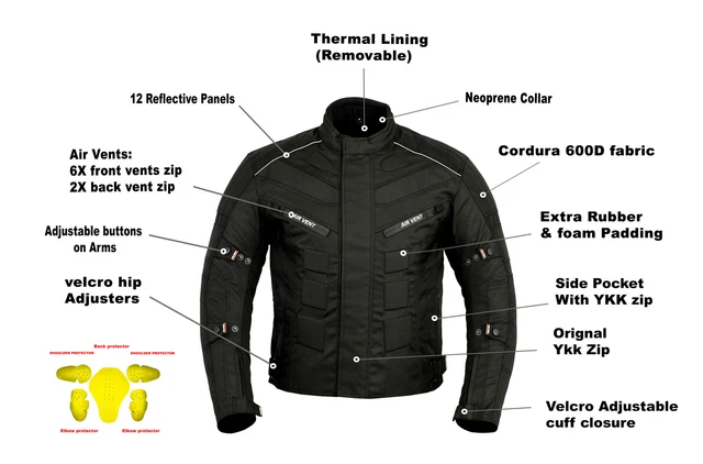 Profirst Motorrad Textiljacke wasserdicht Cordura Rüstung Motorradjacken