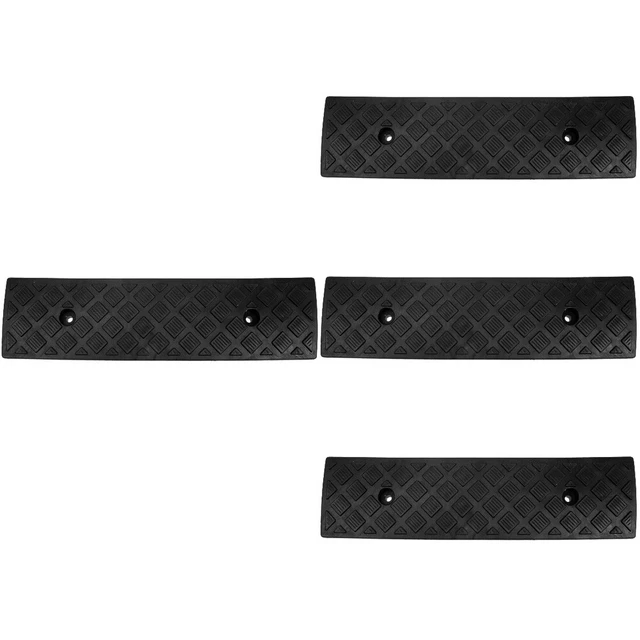 4 pz tappetino gradini tappetino in gomma pedali bicicletta moto rampa black