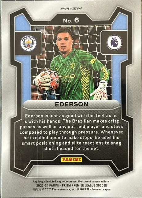 2023-24 PANINI PRIZM EPL ORANGE mosaïque #6 Ederson - Manchester City