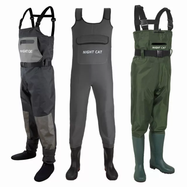 BISON 4MM NEOPRENE Chest Waders All Sizes With Free Studs. £59.99 -  PicClick UK