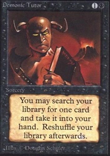 [1x] Demonic Tutor - Played, English - Unlimited Edition MTG Magic