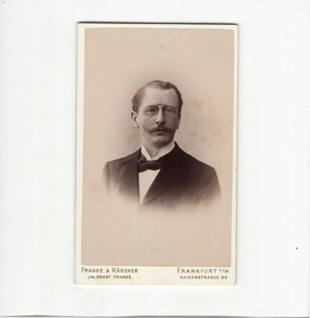 CDV Foto Herrenportrait - Frankfurt Main um 1890